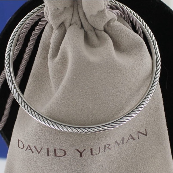 David Yurman 3mm Stackable Cable Bangle Bracelet - Picture 1 of 6